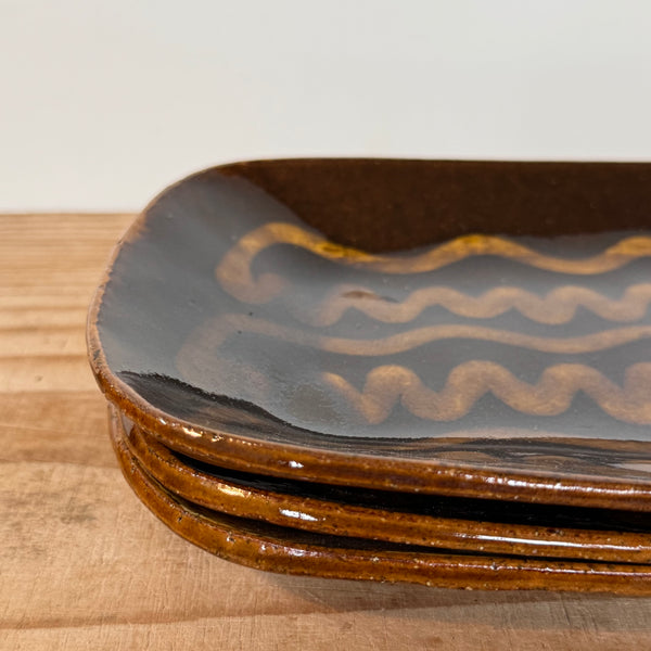 齊藤十郎/ スリップウェアさんま皿 /c