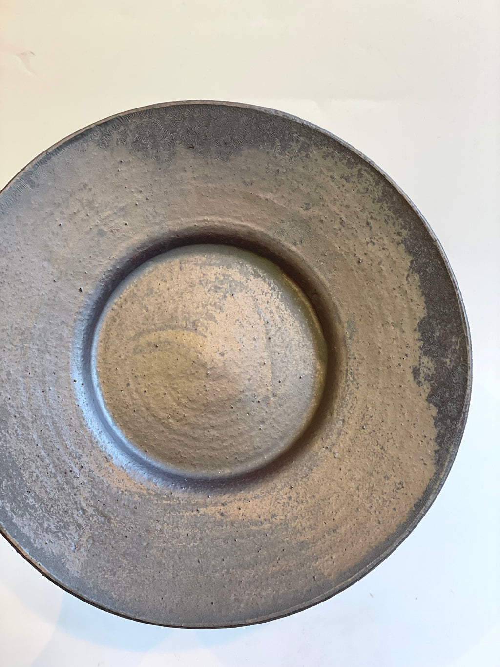 ７寸デルフト皿　鉄釉