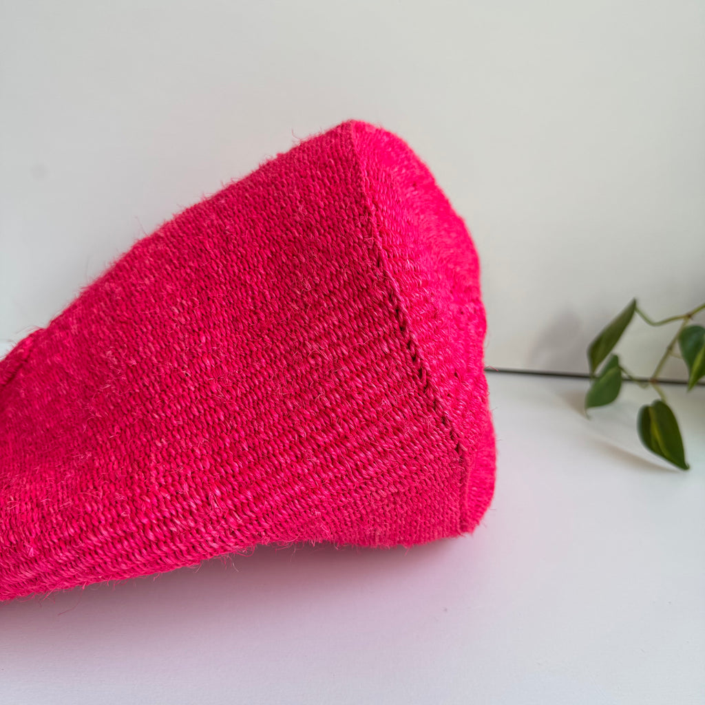 サイザルバック共手９インチ（フシア）