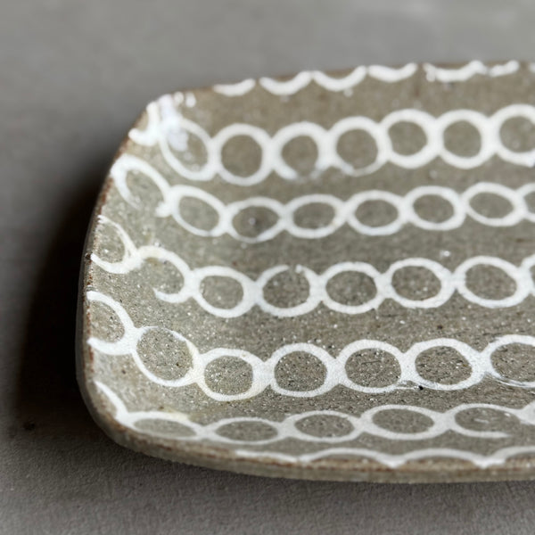 齊藤十郎/ 象嵌角カレー皿(マル)