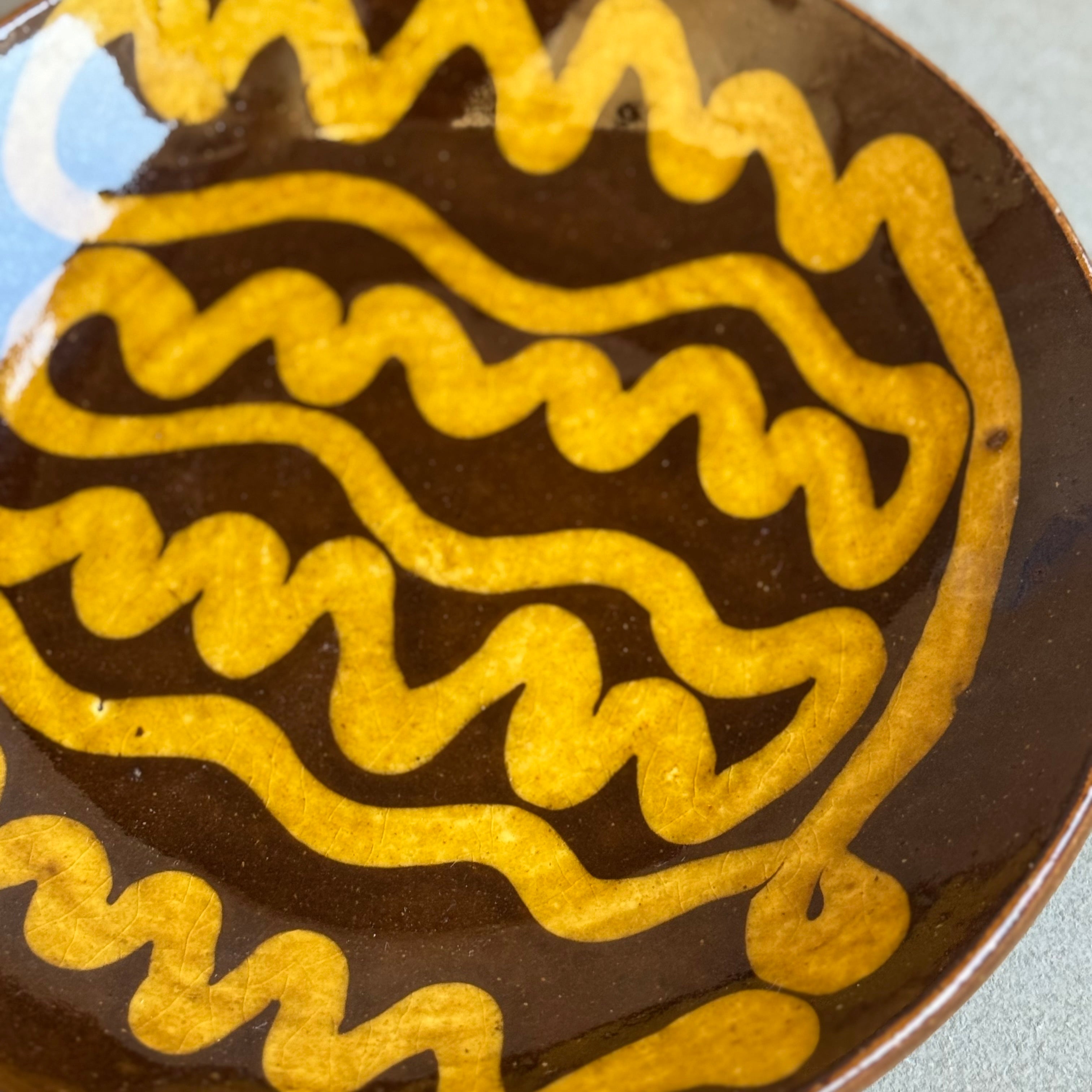 齊藤十郎/ スリップウェア ６寸皿(