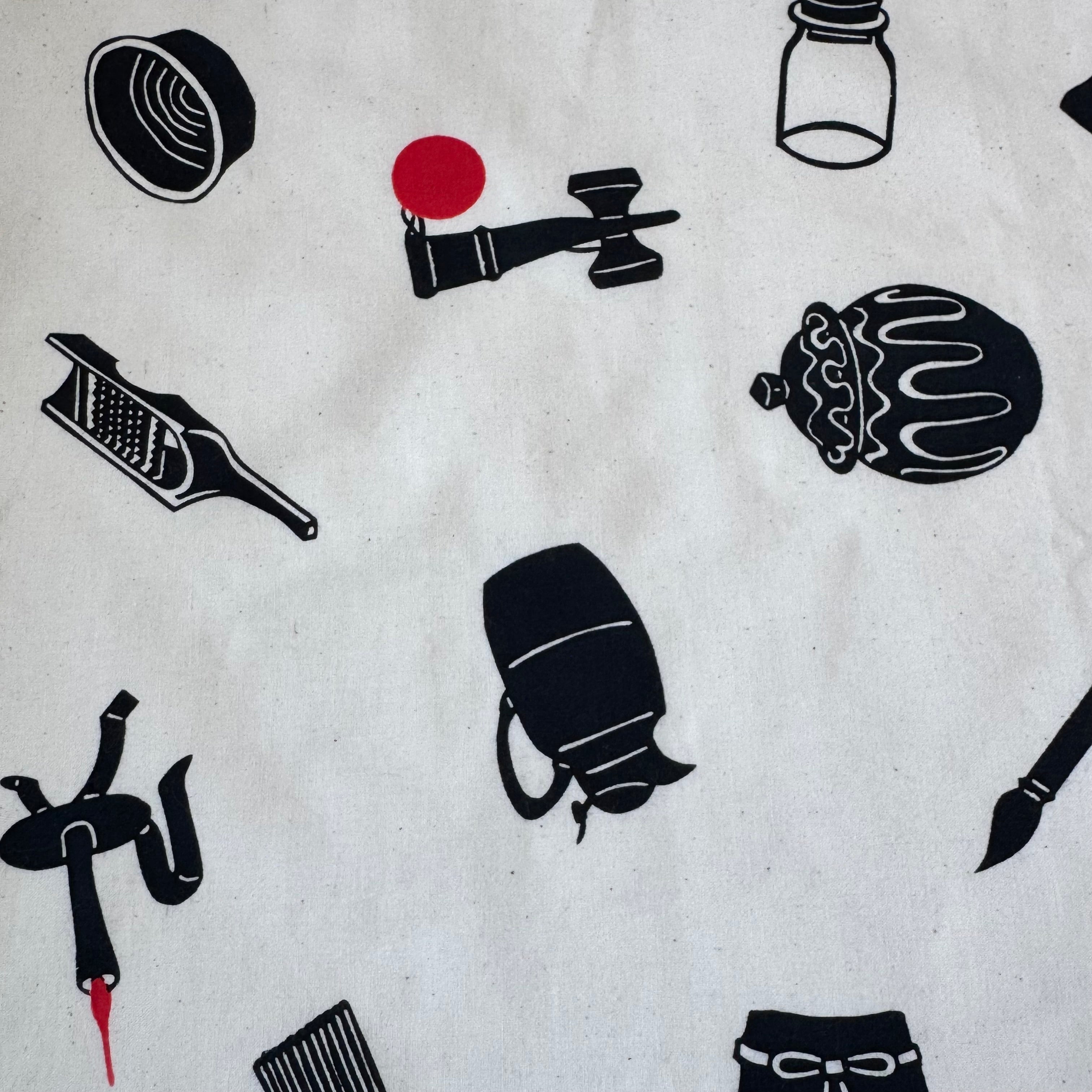 風呂敷 ( 道具.黒赤)