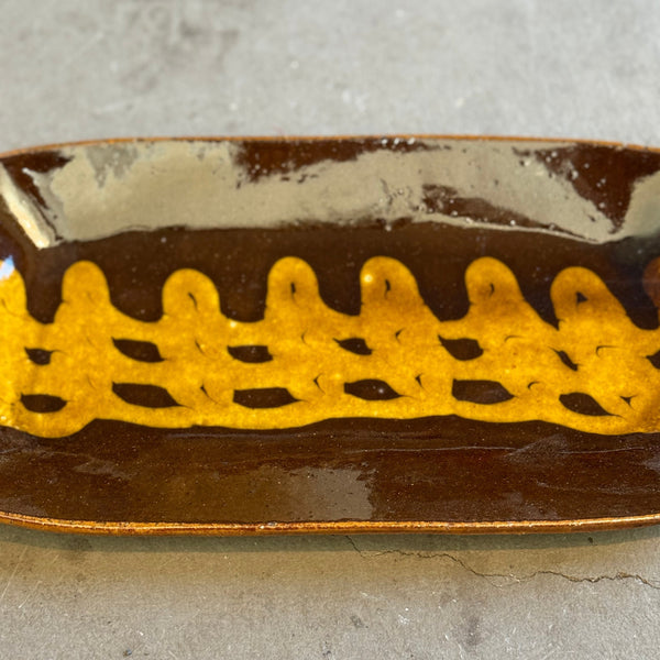 齊藤十郎/ スリップウェアさんま皿