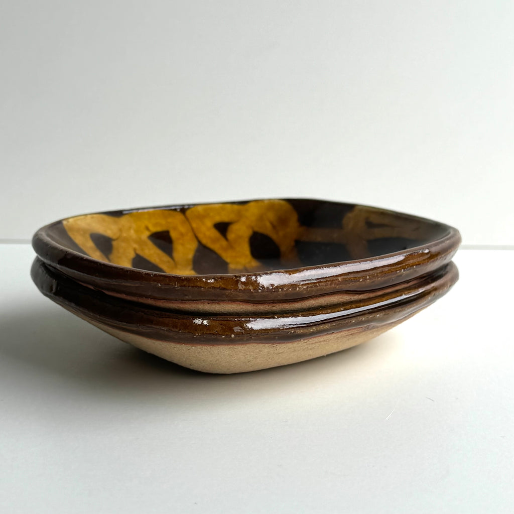 スリップ角皿(小)