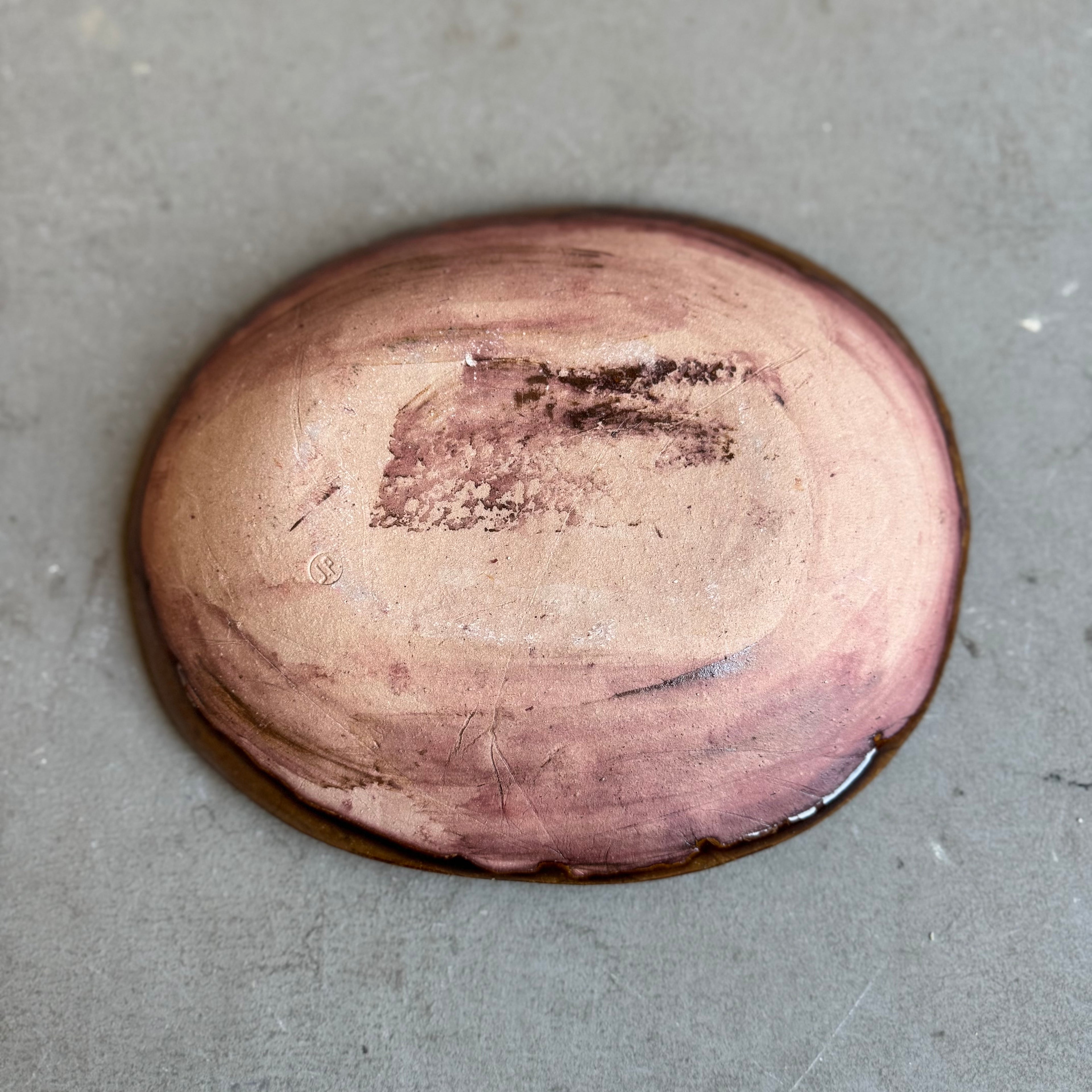 齊藤十郎/ スリップウェア カレー皿(楕円)