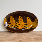 齊藤十郎/ スリップウェア楕円皿/c