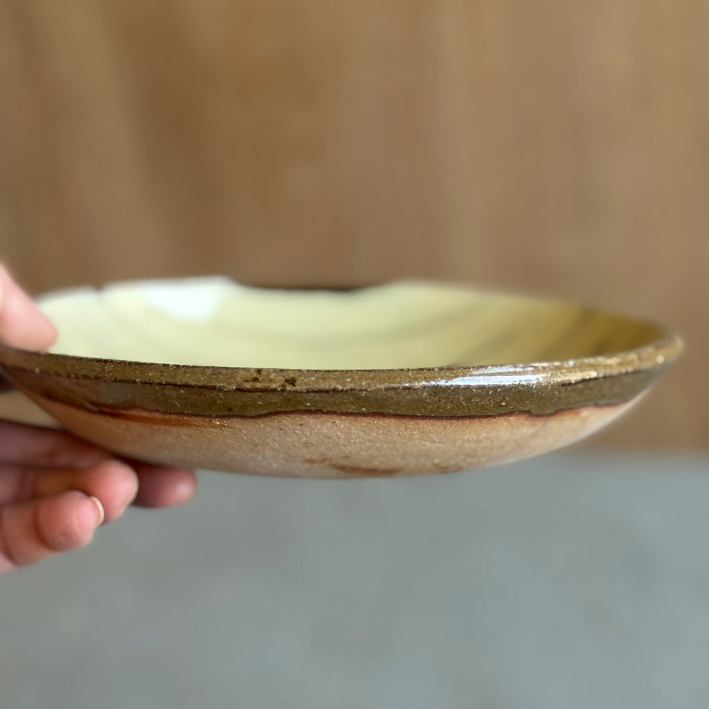 齊藤十郎/ スリップウェア ６寸皿(ボーダー)