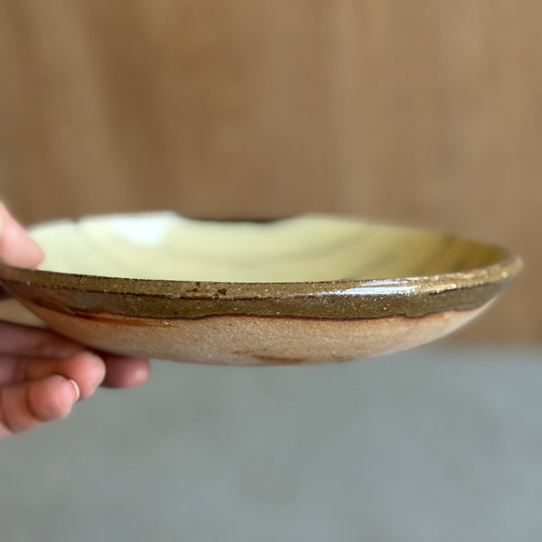 齊藤十郎/ スリップウェア ６寸皿(ボーダー)