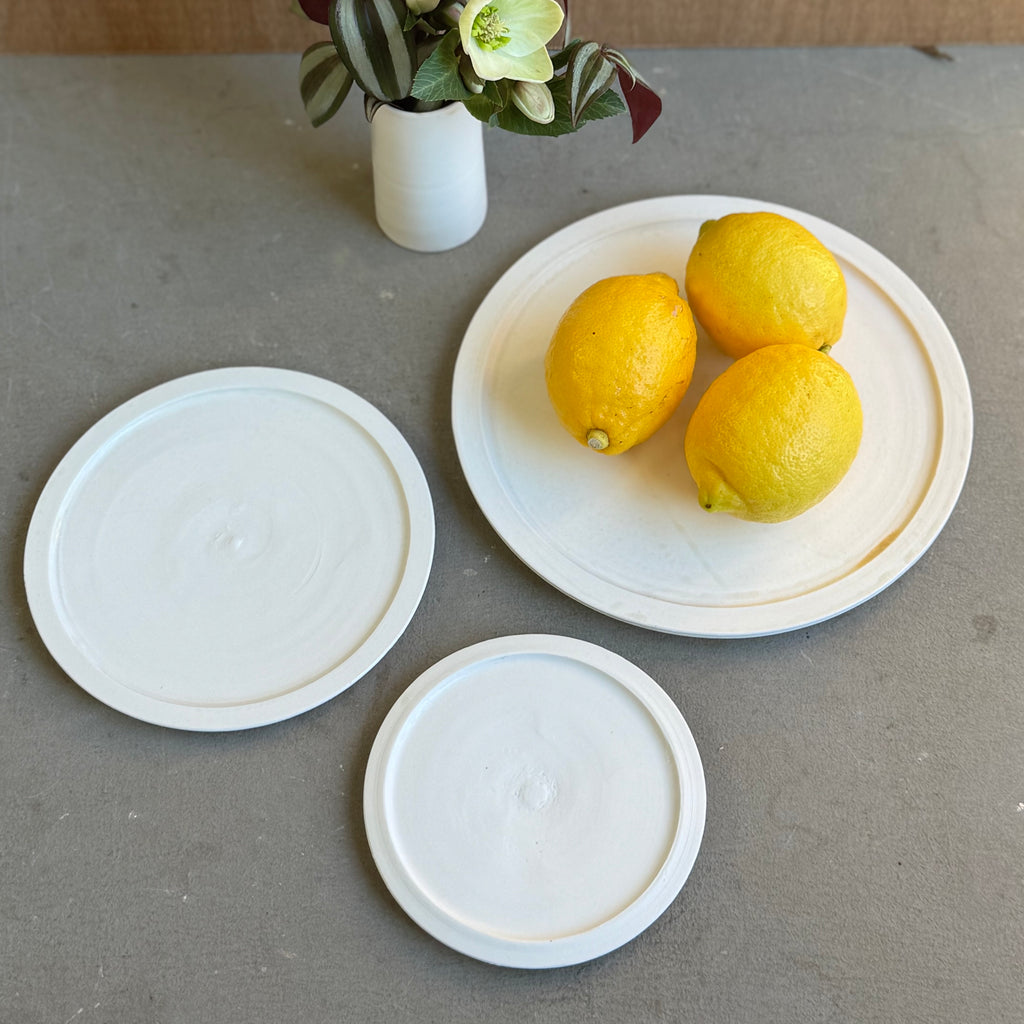 齋藤十郎 白磁リム4寸皿