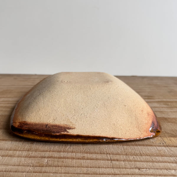 齊藤十郎/ スリップウェア角皿/a