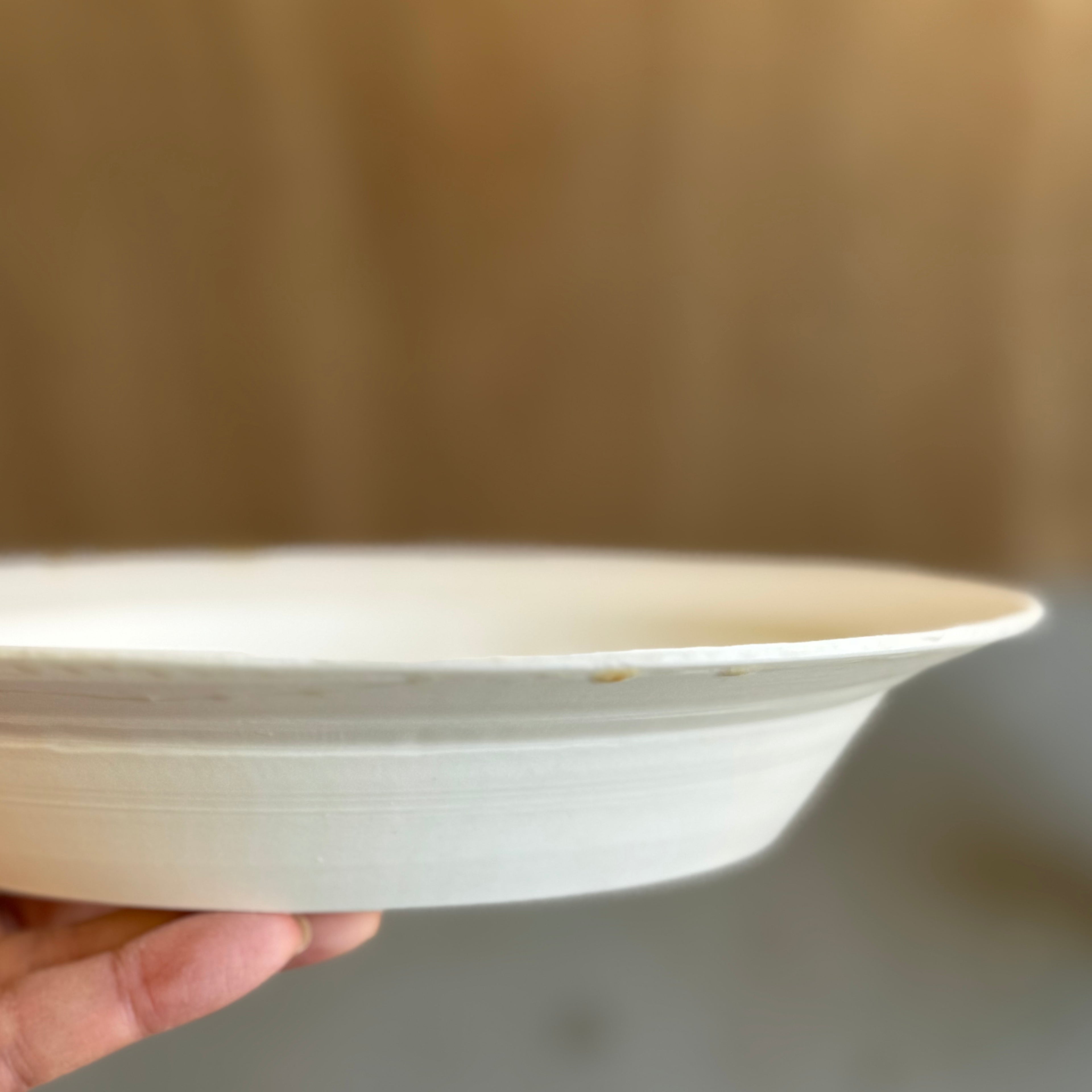 齋藤十郎 白磁8寸鉢