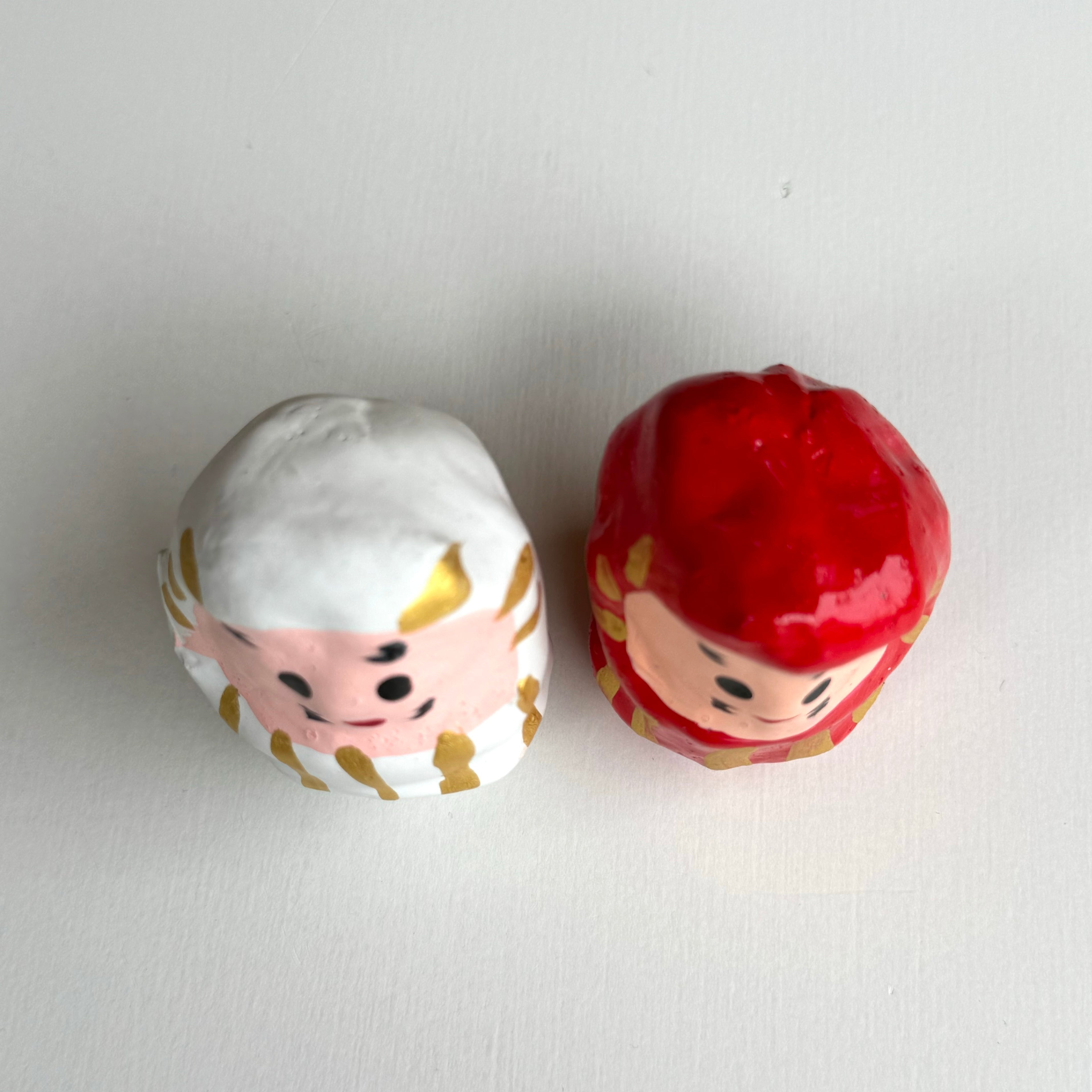 ミニ紅白だるま