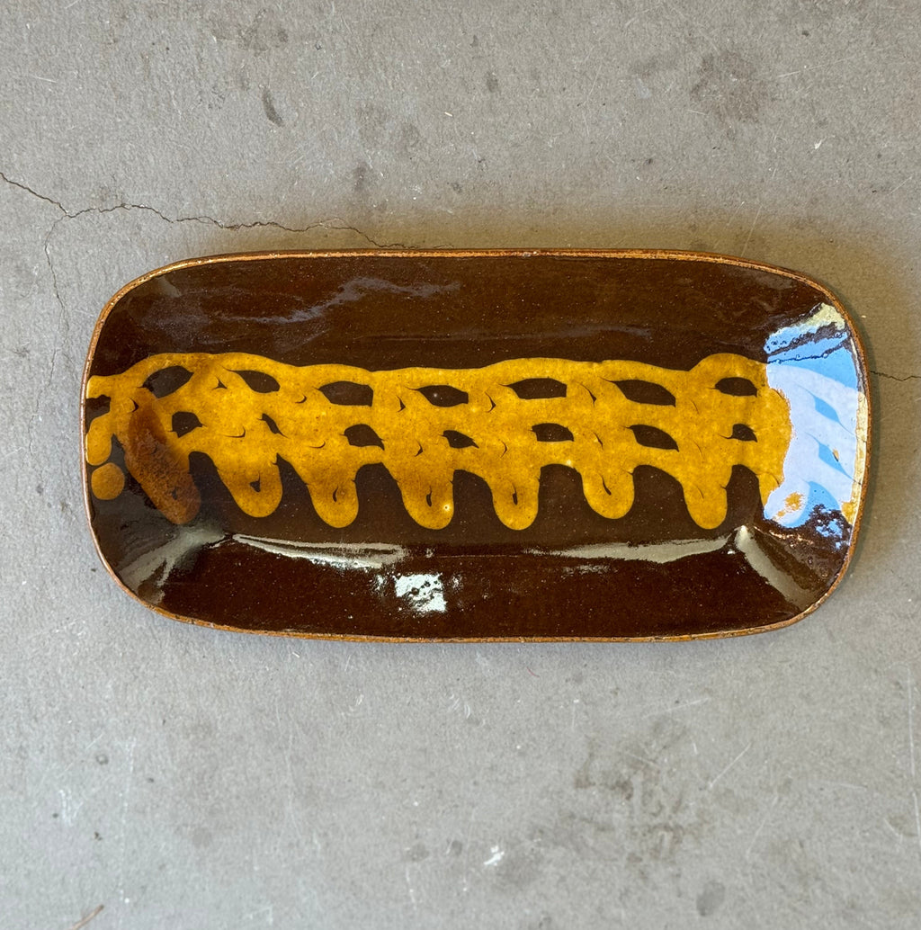 齊藤十郎/ スリップウェアさんま皿