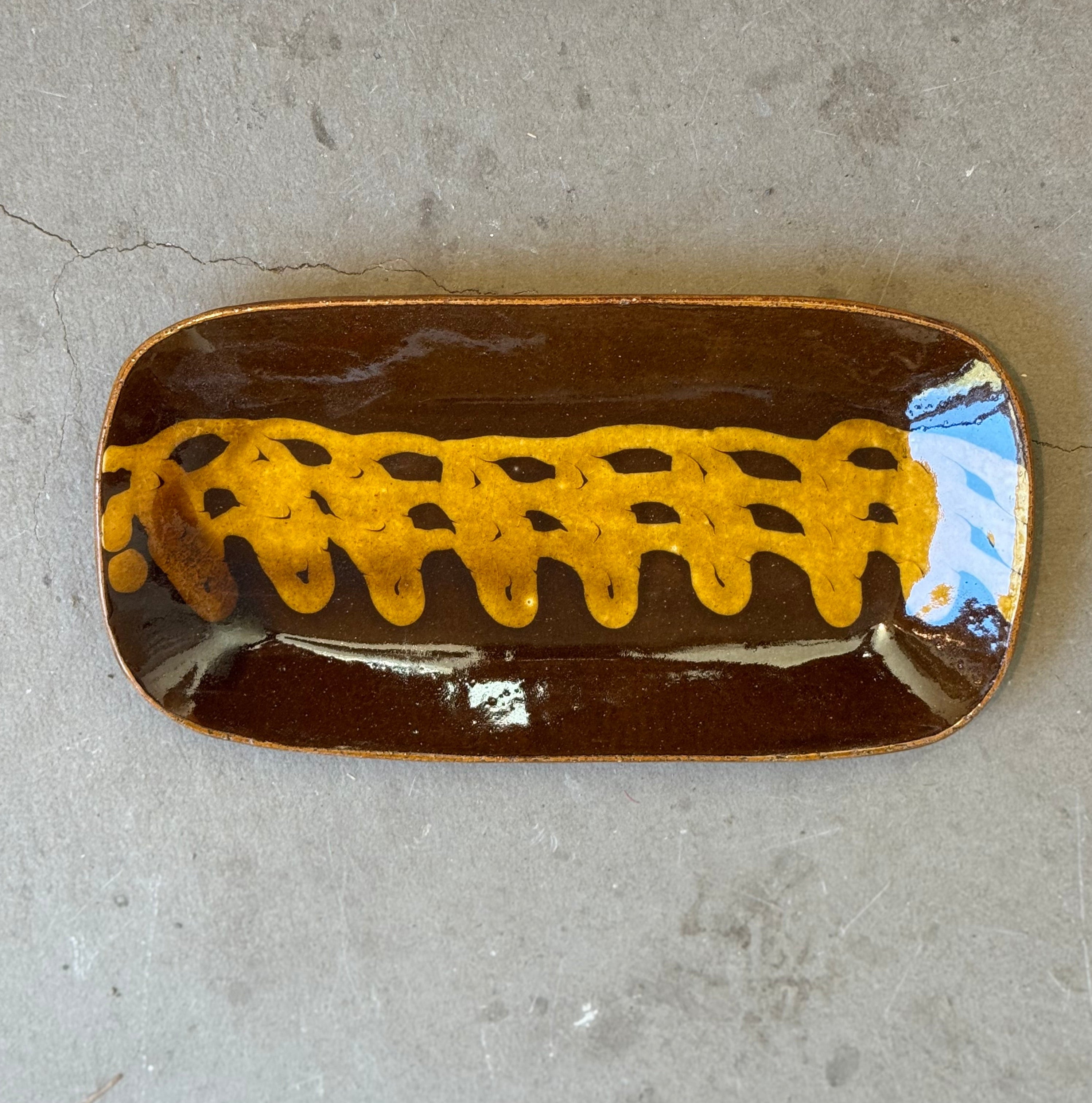 齊藤十郎/ スリップウェアさんま皿