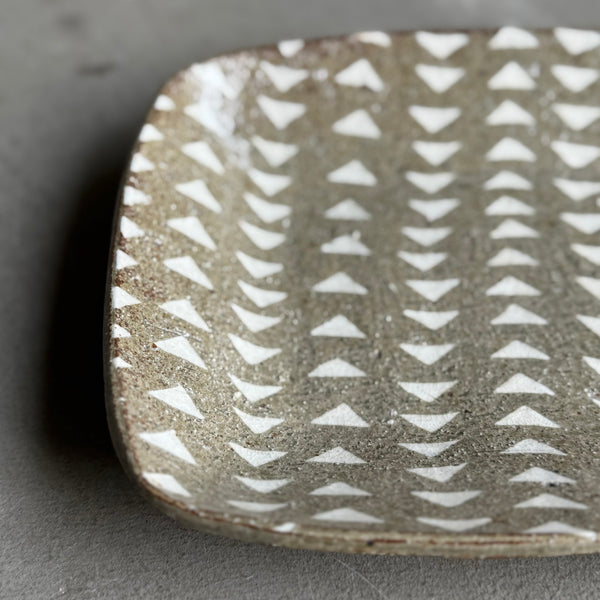 齊藤十郎/ 象嵌角カレー皿(サンカク)