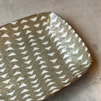 齊藤十郎/ 象嵌角カレー皿(サンカク)