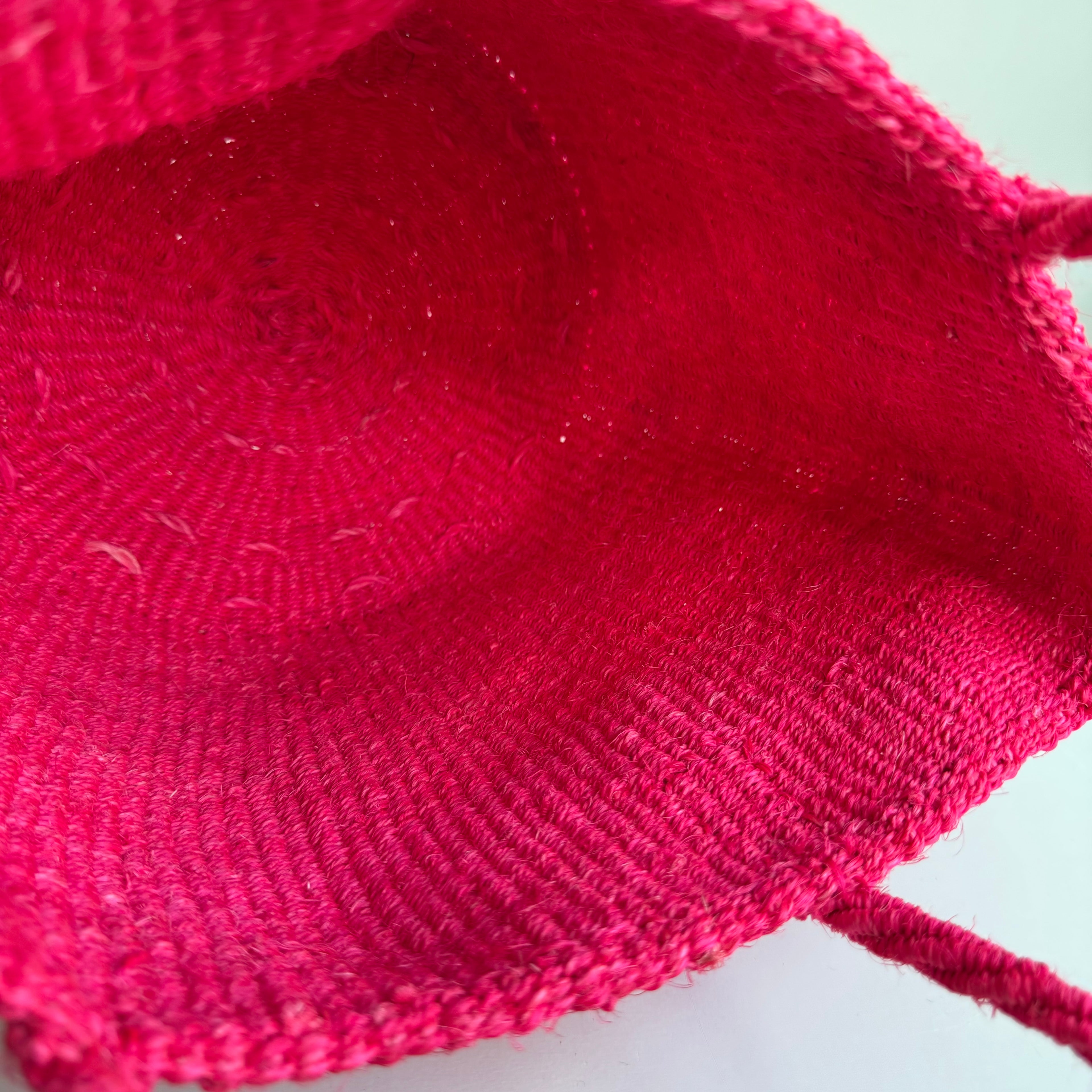 サイザルバック共手９インチ（フシア）