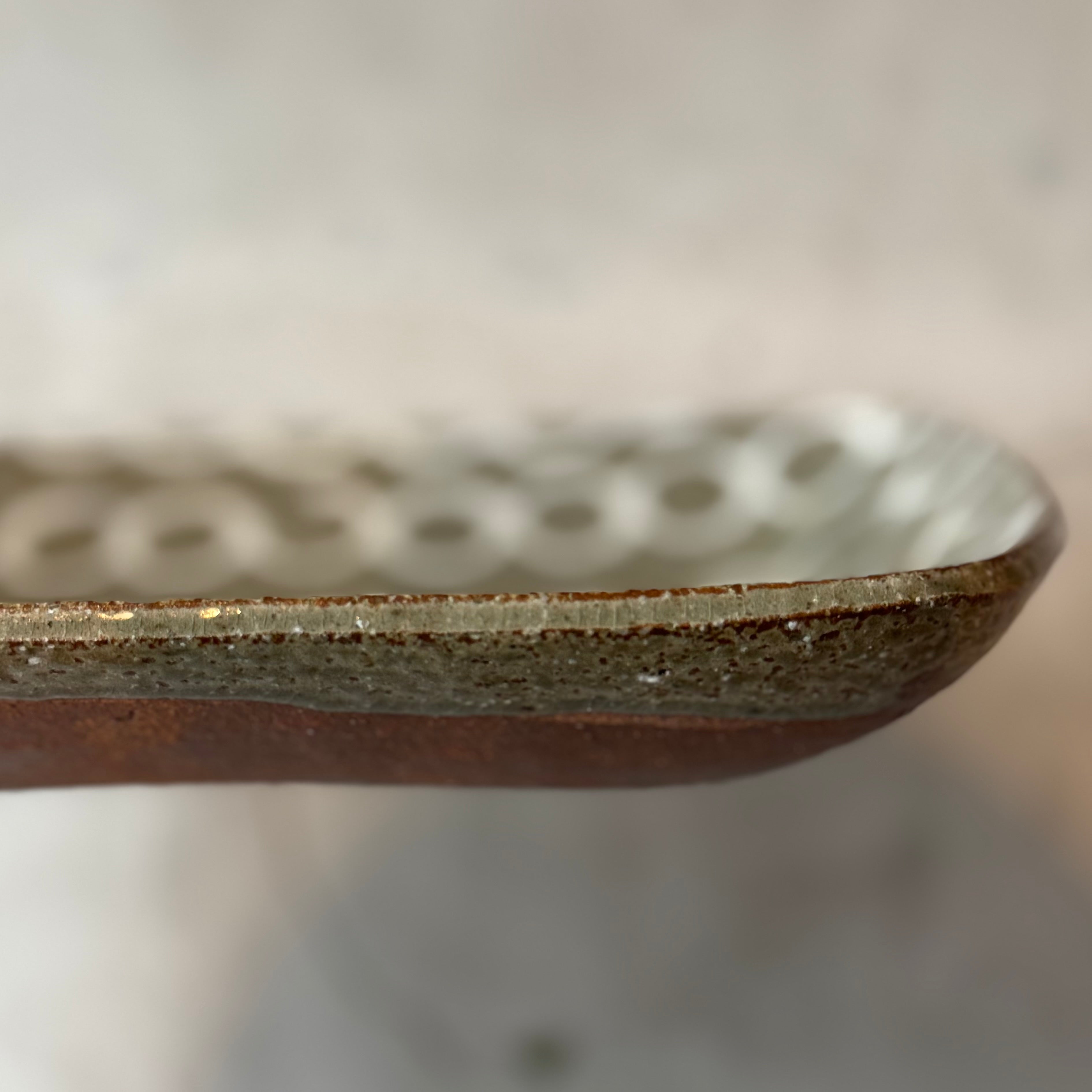 齊藤十郎/ 象嵌角カレー皿(マル)