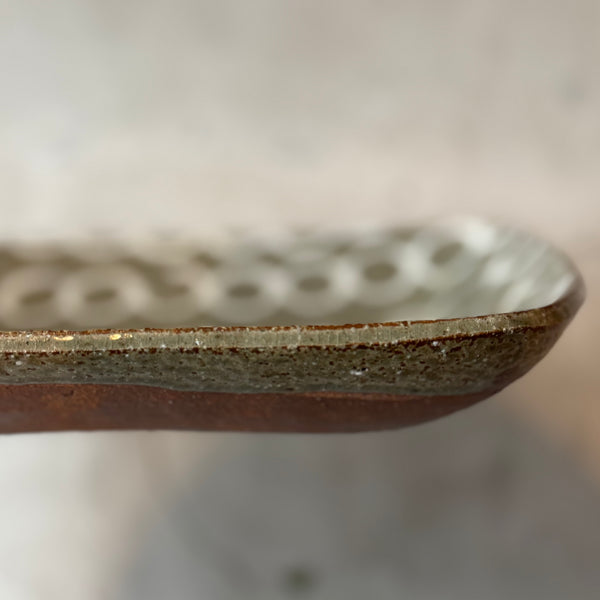 齊藤十郎/ 象嵌角カレー皿(マル)