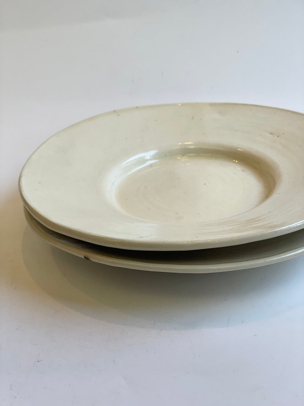 ７寸デルフト皿　(白土)