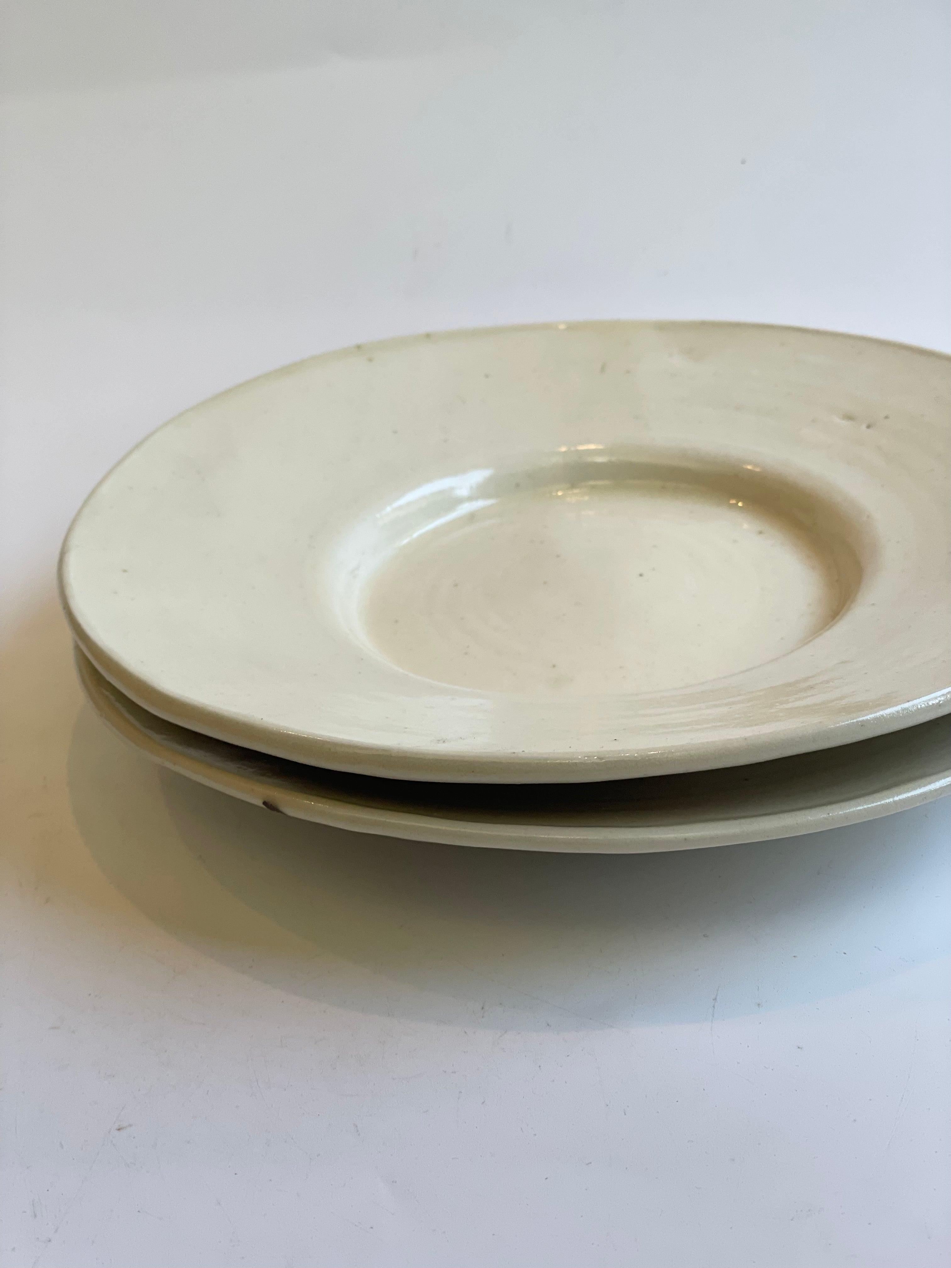 ７寸デルフト皿　(白土)