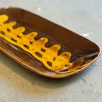 齊藤十郎/ スリップウェアさんま皿