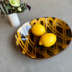 齊藤十郎/ スリップウェア カレー皿(楕円)