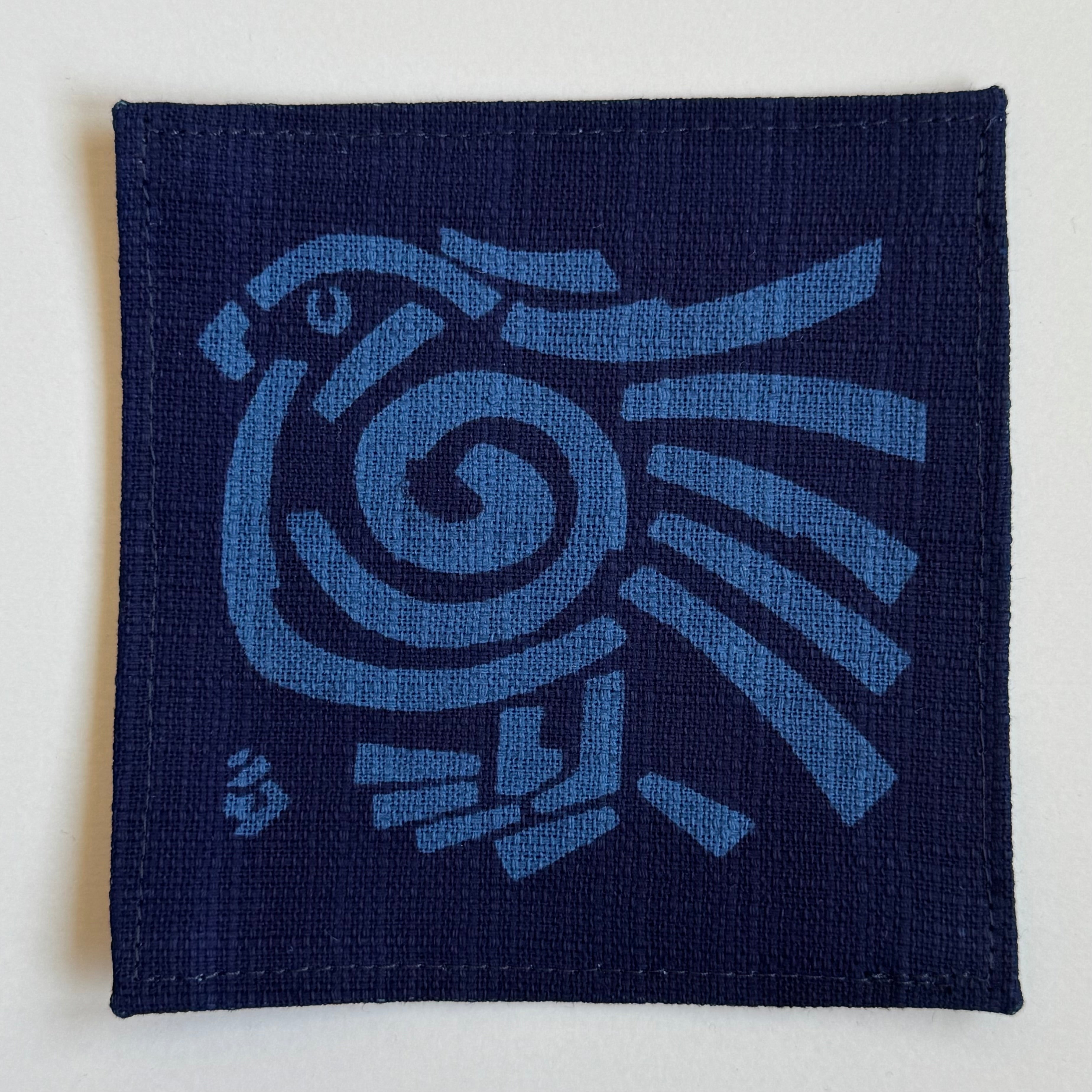 藍染コースター(インカ鳥)