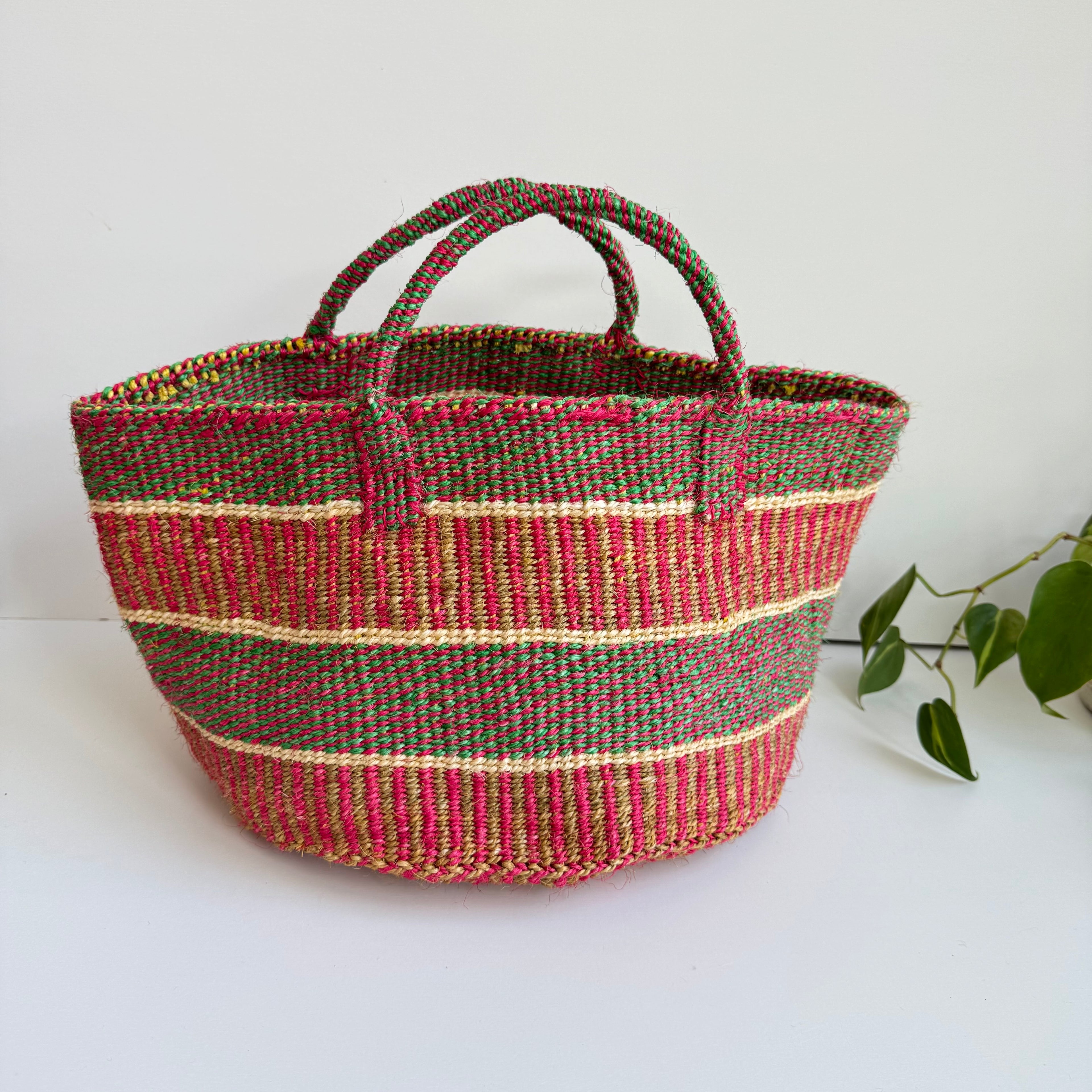 アップサイクルサイザルバック共手　1点もの