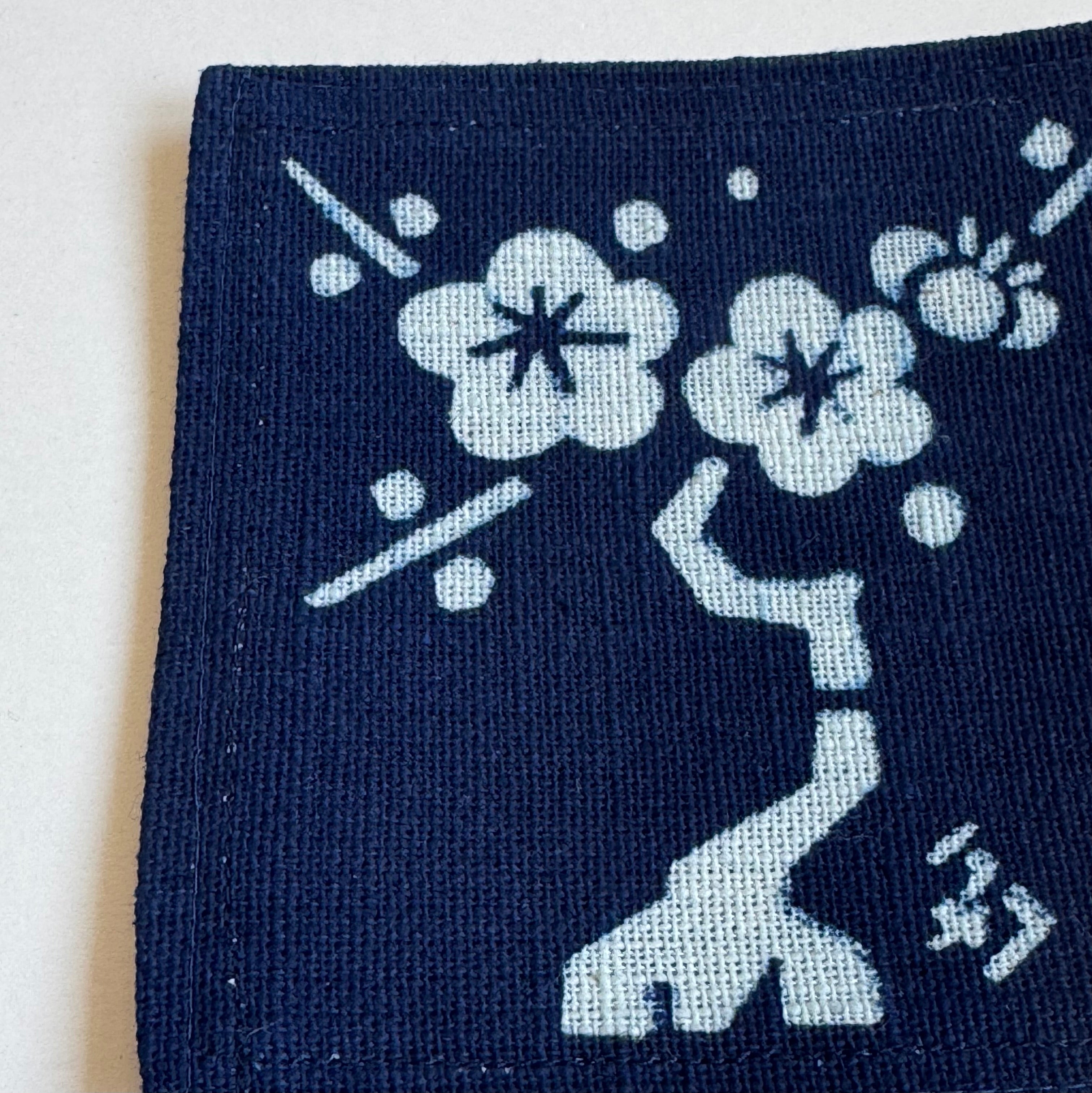 藍染コースター(白梅)