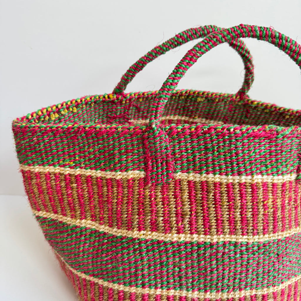 アップサイクルサイザルバック共手　1点もの