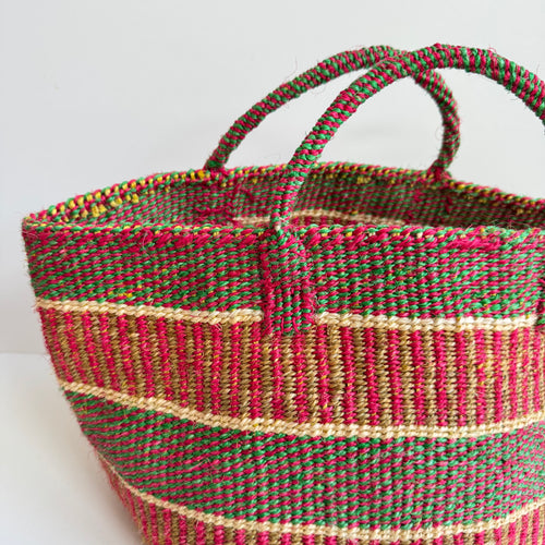 アップサイクルサイザルバック共手　1点もの