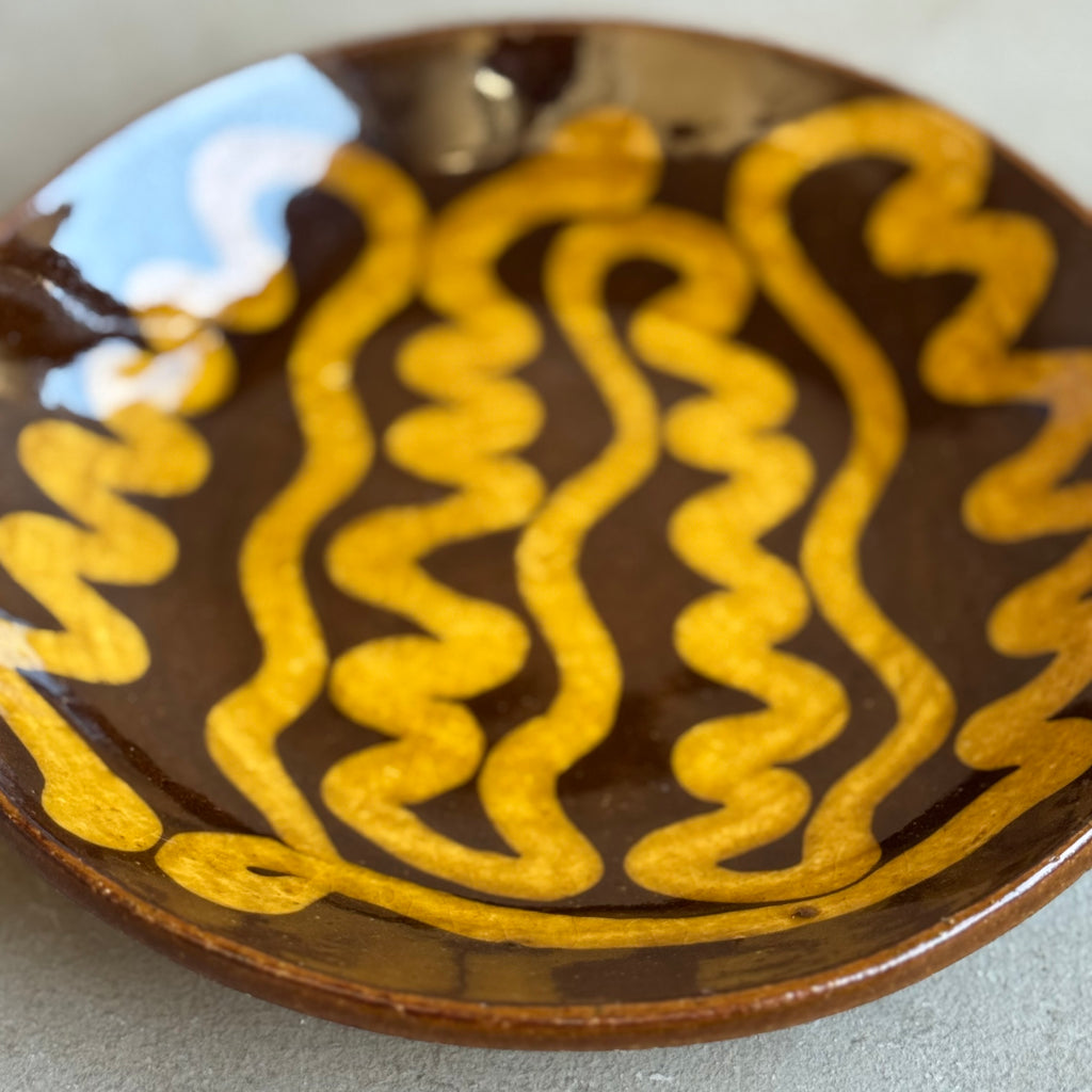 齊藤十郎/ スリップウェア ６寸皿(