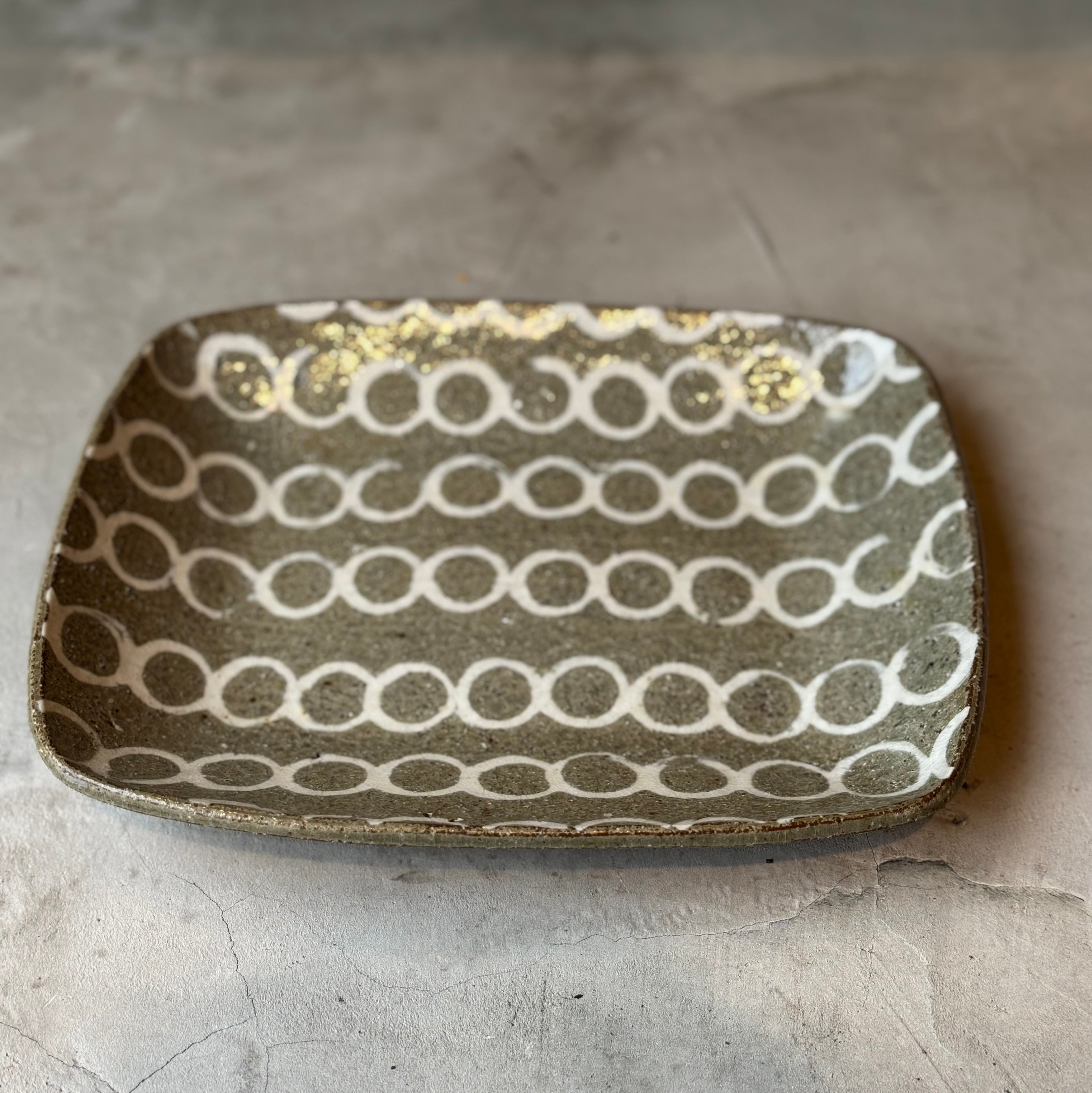 齊藤十郎/ 象嵌角カレー皿(マル)