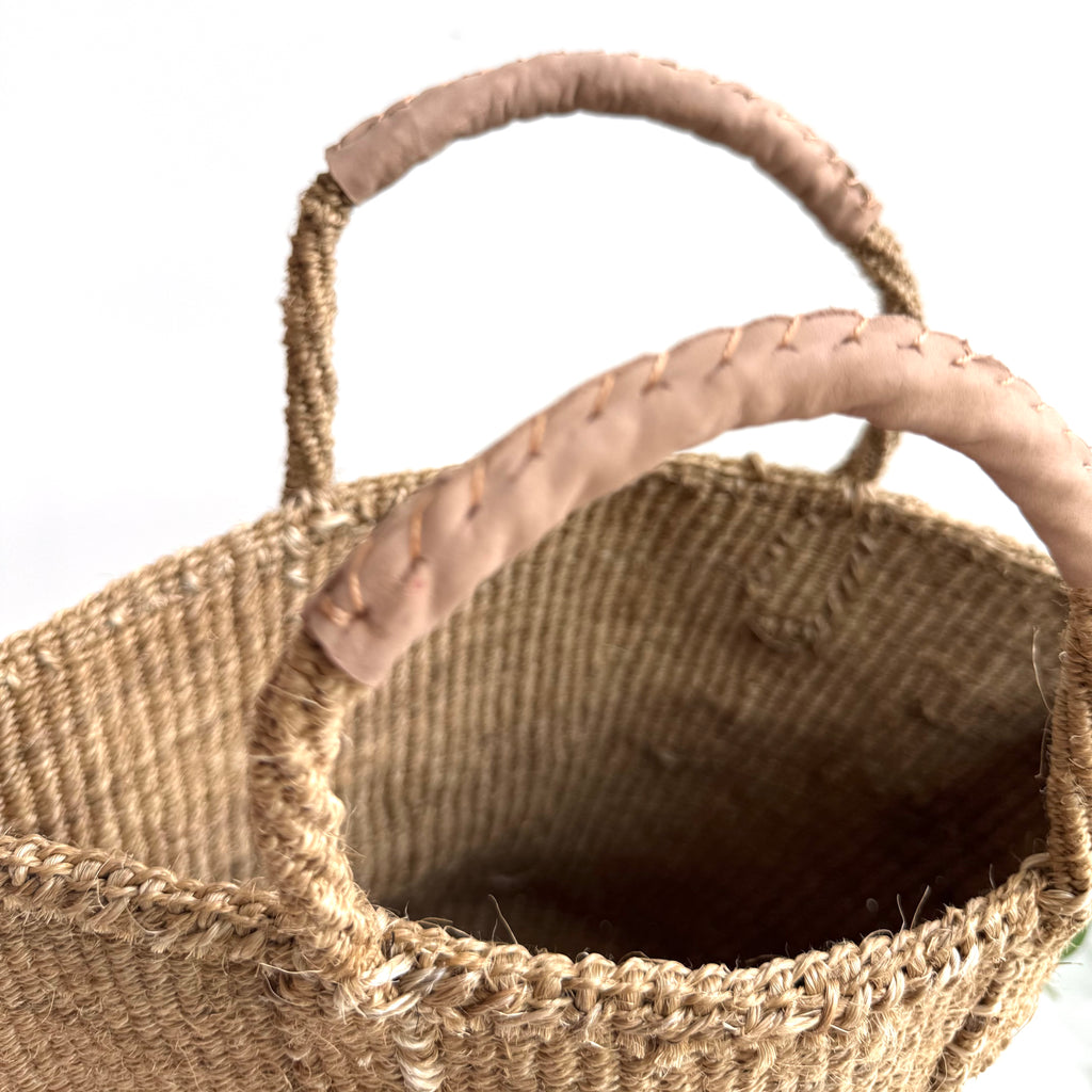 サイザルバッグ共手(ハンドル革付き)