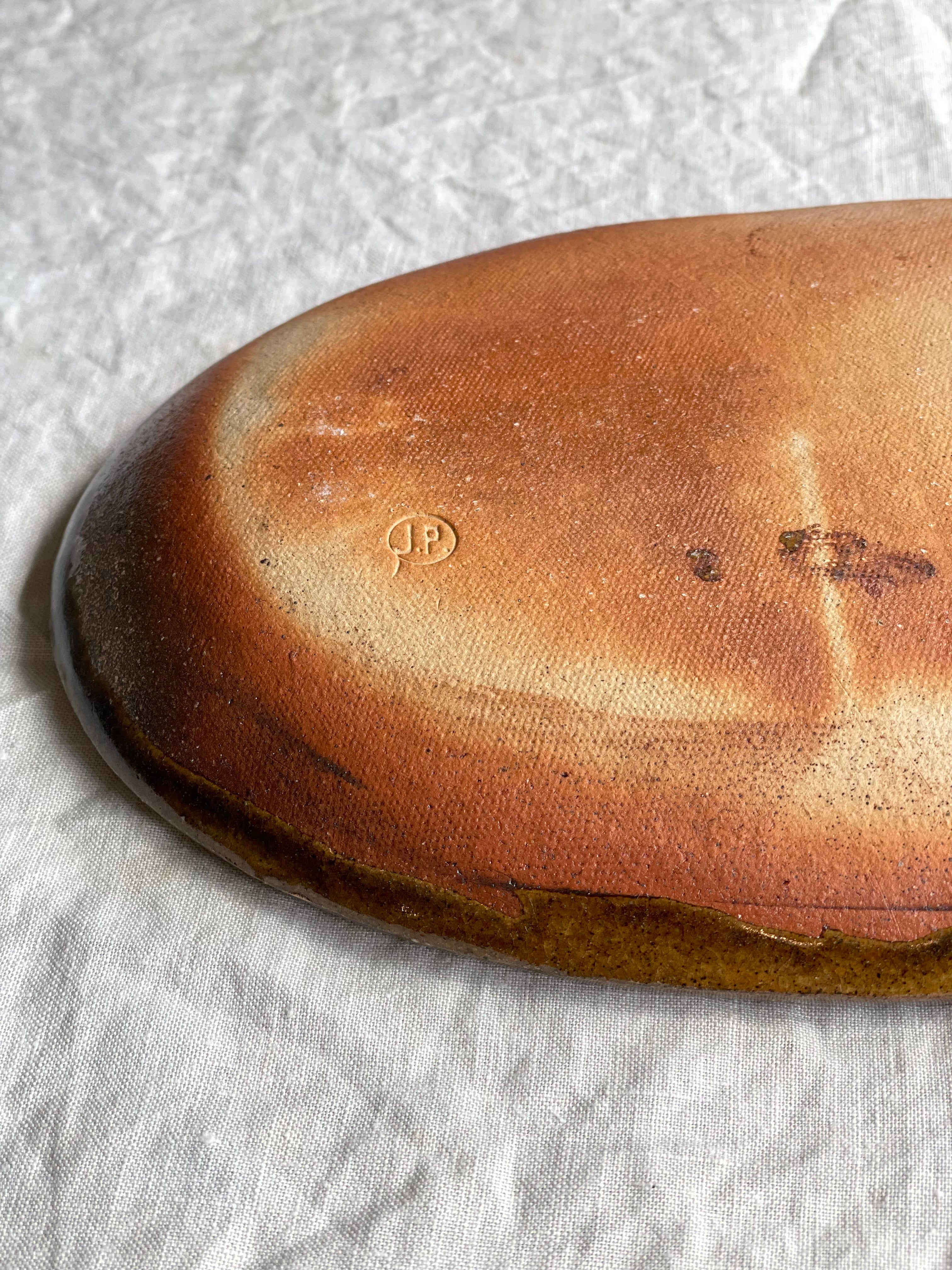 スリップウェア楕円皿