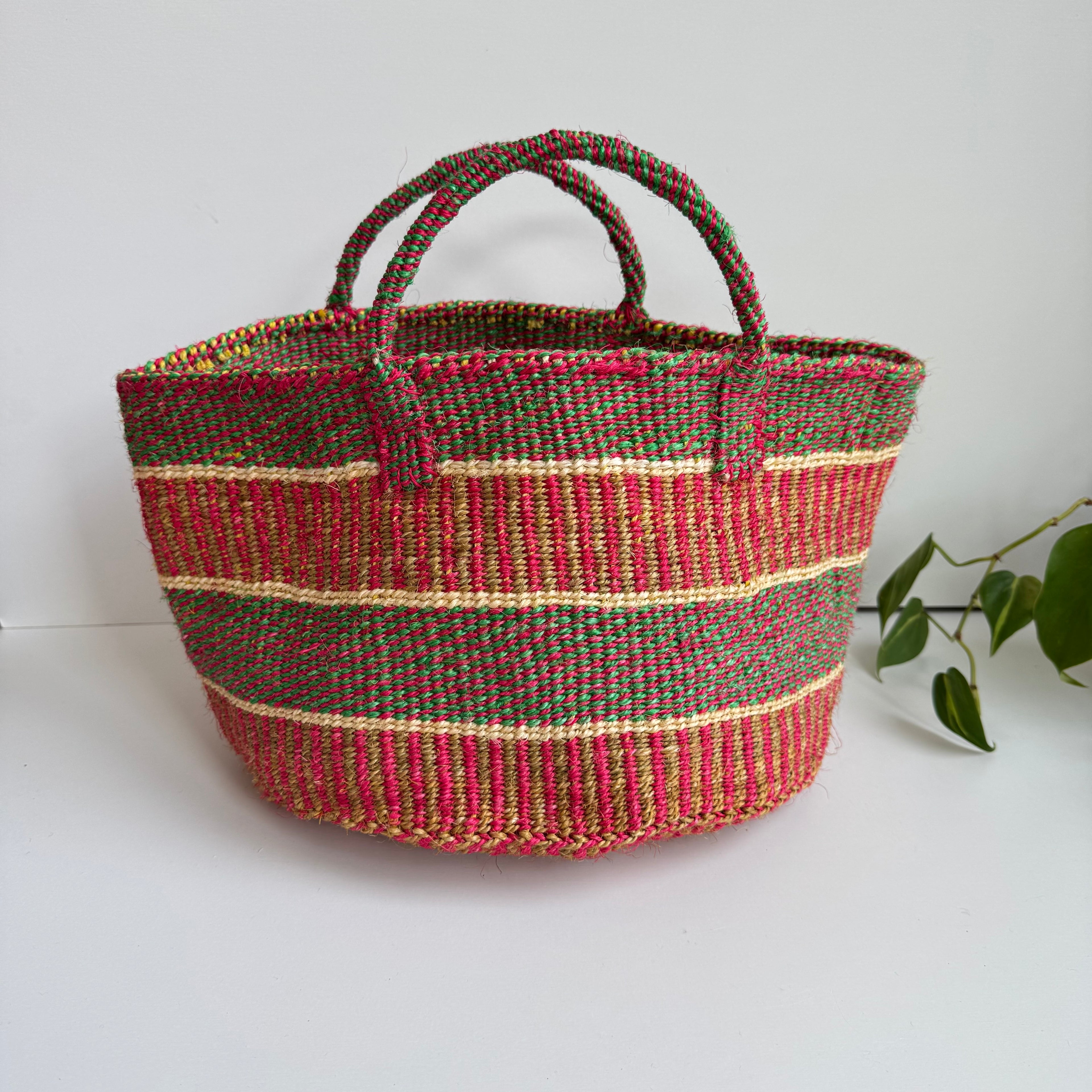 アップサイクルサイザルバック共手　1点もの