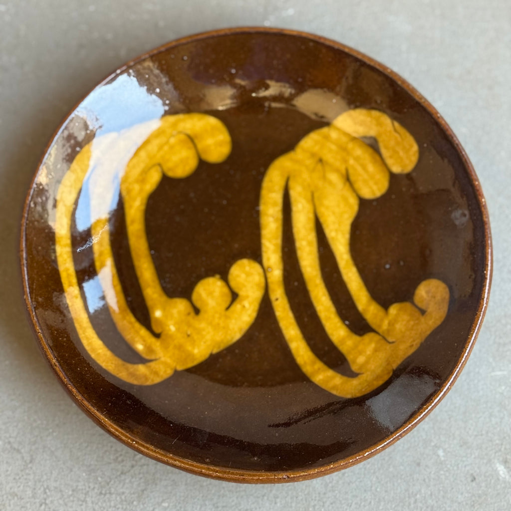 齊藤十郎/ スリップウェア ６寸皿(ナミ)