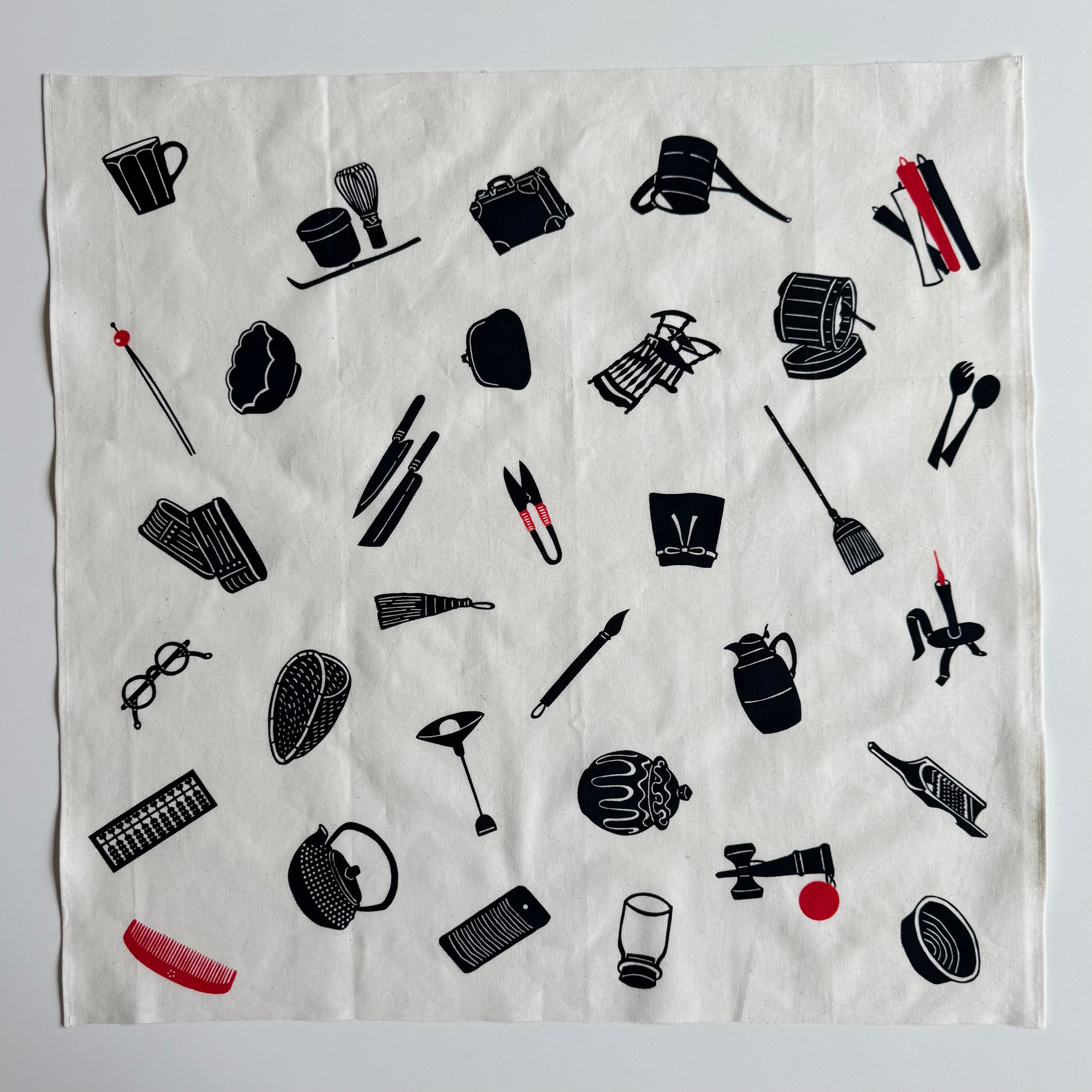 風呂敷 ( 道具.黒赤)