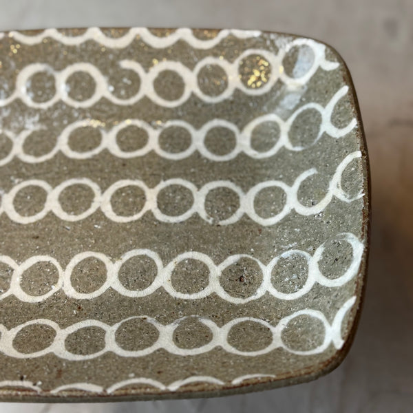 齊藤十郎/ 象嵌角カレー皿(マル)