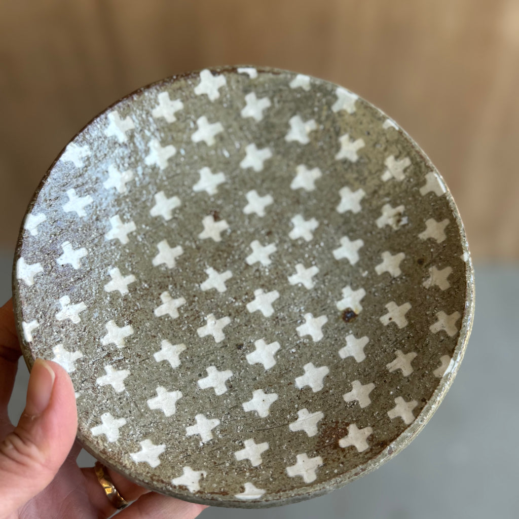 齊藤十郎/ 象嵌５寸皿