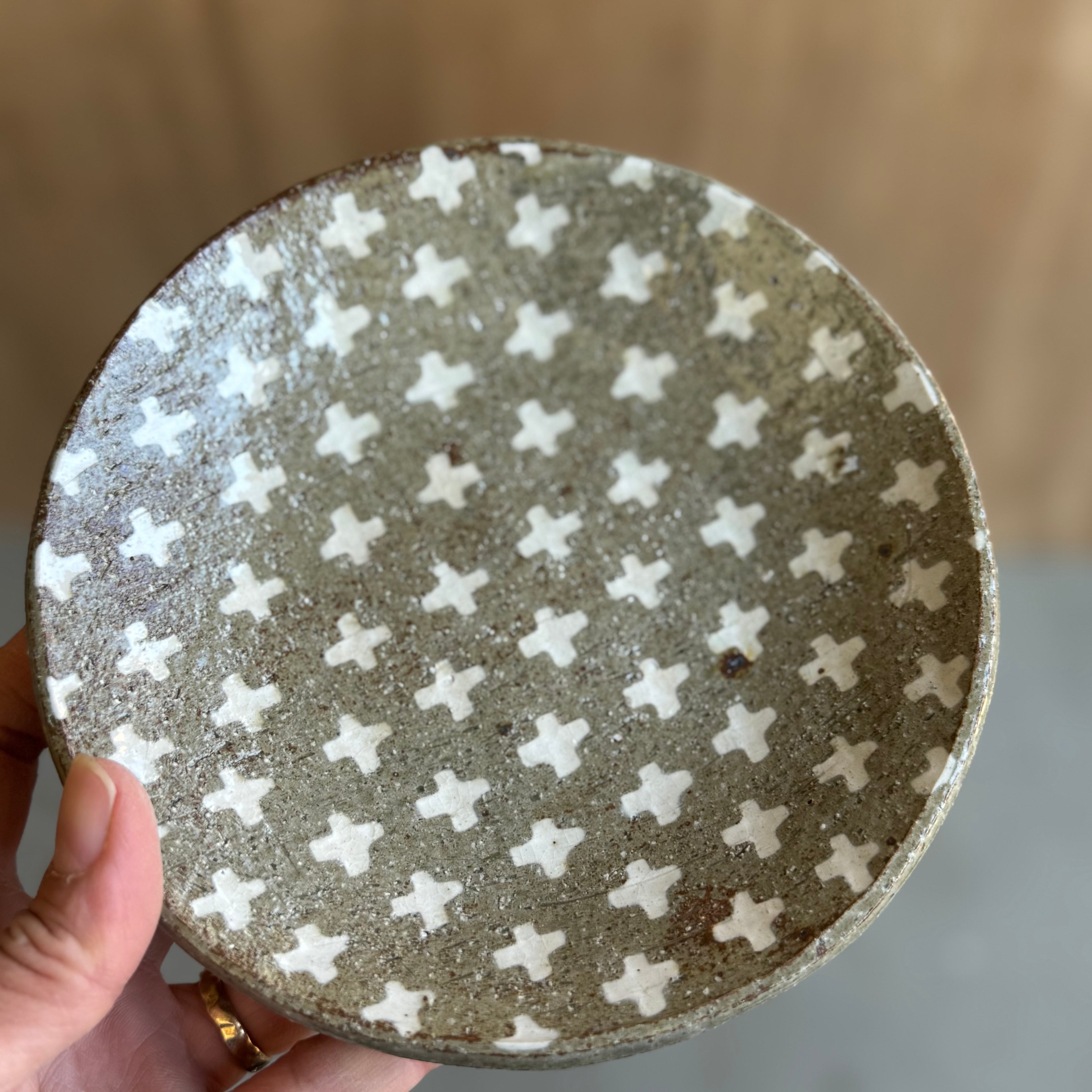 齊藤十郎/ 象嵌５寸皿