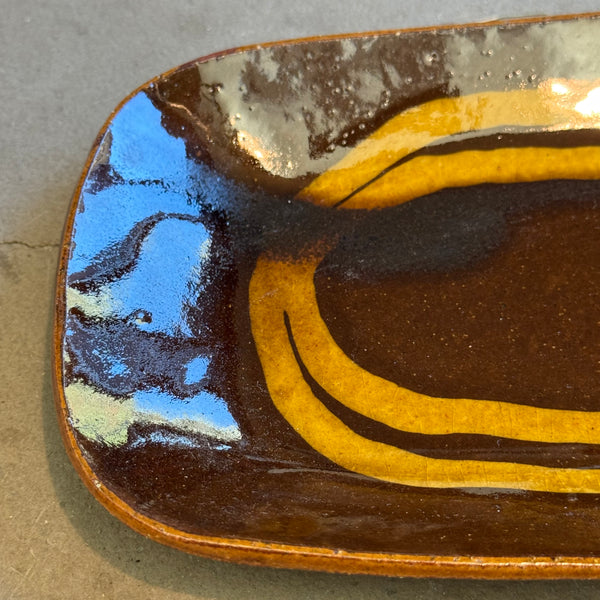 齊藤十郎/ スリップウェアさんま皿