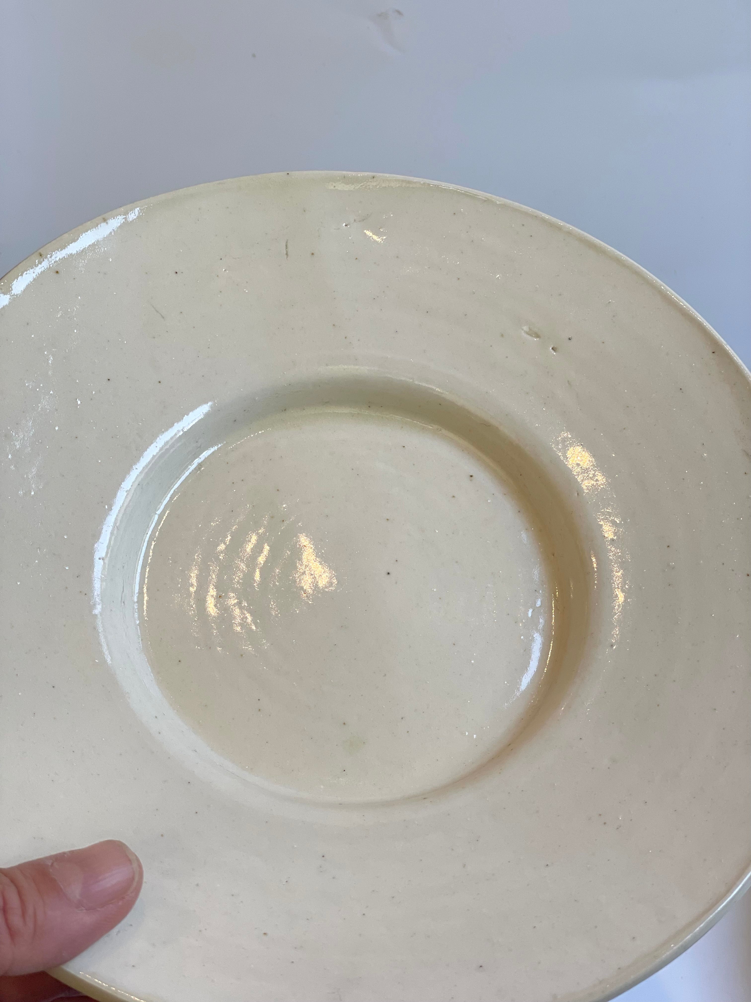 ７寸デルフト皿　(白土)