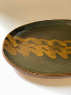 スリップウェア楕円皿