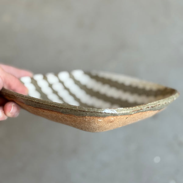 齊藤十郎/ 象嵌角鉢