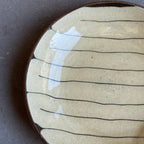 齊藤十郎/ スリップウェア ６寸皿(ボーダー)