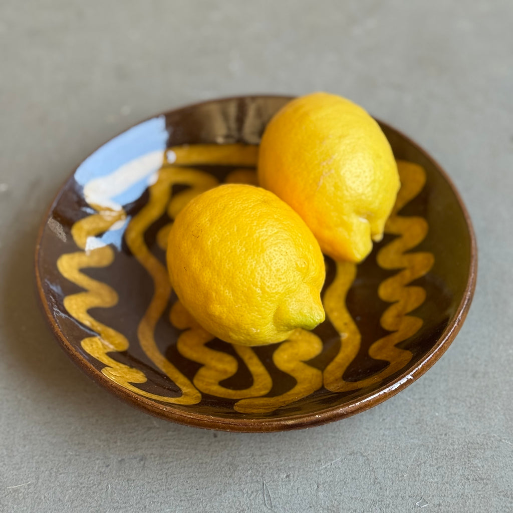 齊藤十郎/ スリップウェア ６寸皿(