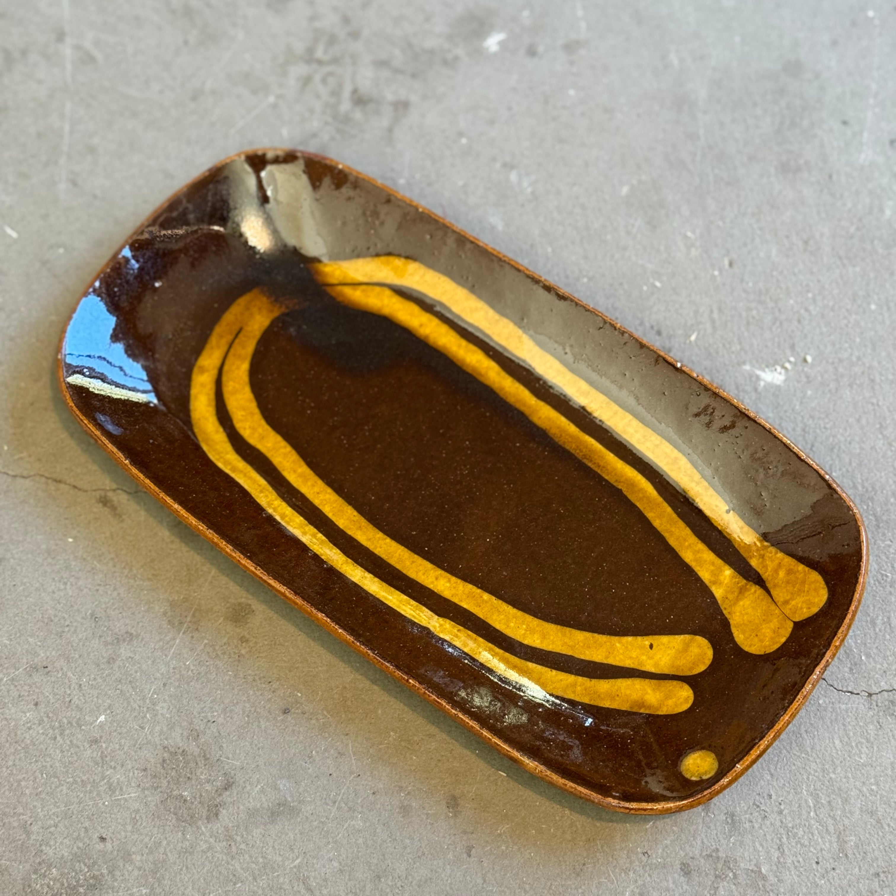 齊藤十郎/ スリップウェアさんま皿