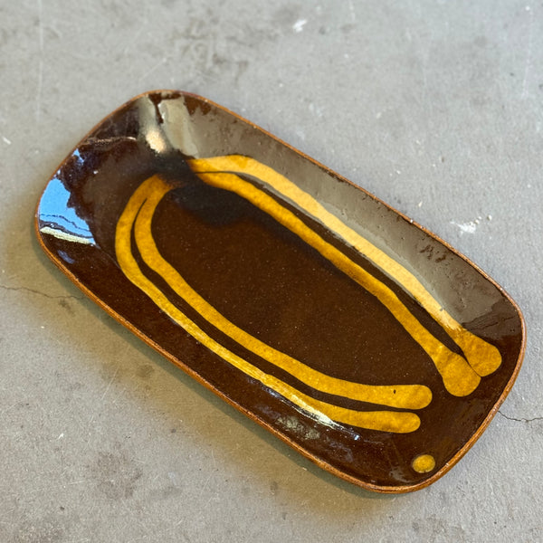 齊藤十郎/ スリップウェアさんま皿